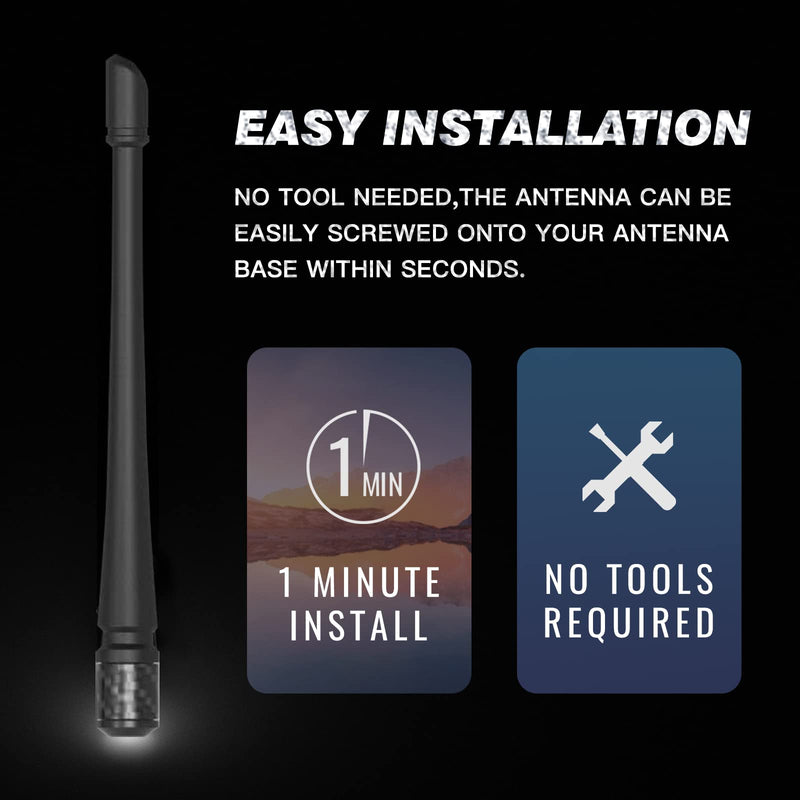 [AUSTRALIA] - RYDONAIR Short Antenna Compatible with Chevy Silverado & GMC Sierra Trucks All Model Years, Internal Copper Coil for Enhanced Reception, Car Wash Proof, 7 inches Rubber Antenna Replacement Chevy Silverado & GMC Sierra/Denali all years model 