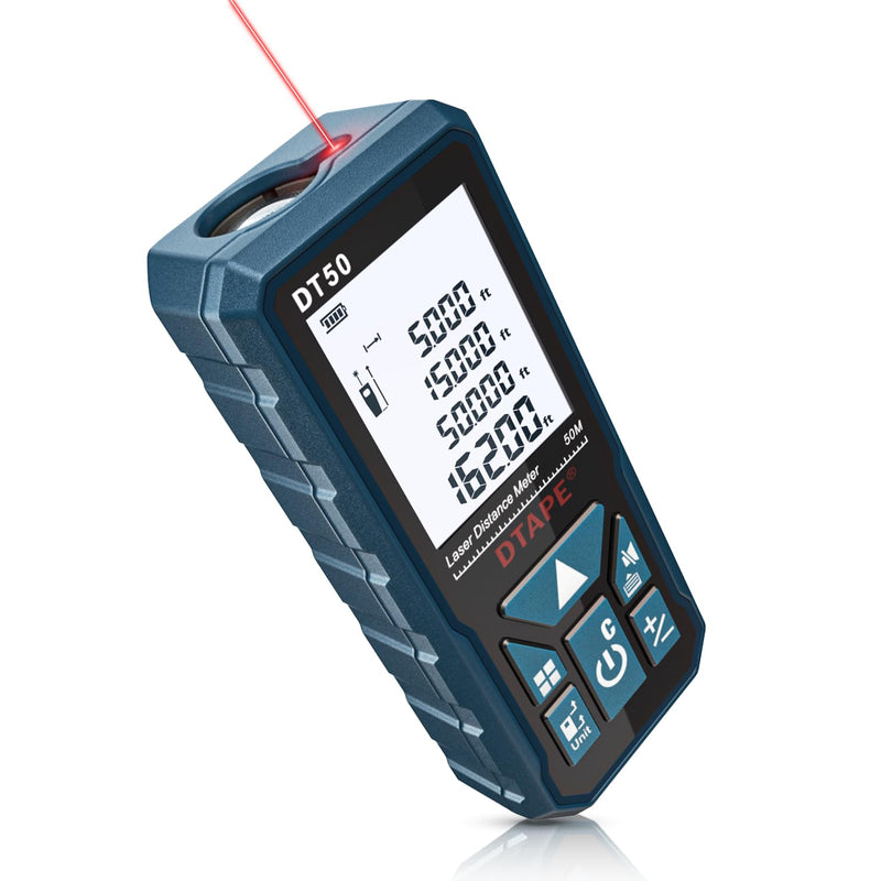 [AUSTRALIA] - Laser Measure, DTAPE Digital Laser Distance Meter, Upgraded High-Accuracy Laser Measuring Tool, Electronic Tape Measure, 2" Backlit LCD Display, Area/Volume/Indirect Measurement, in/Ft/Ft+in/M 330ft 