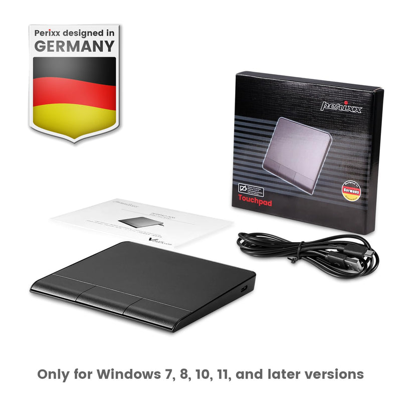 Perixx PERIPAD-506 Wired USB Touchpad – Slim Detachable Design for Desktop & Laptop – 5.31x4.57x0.55 Inches – Black