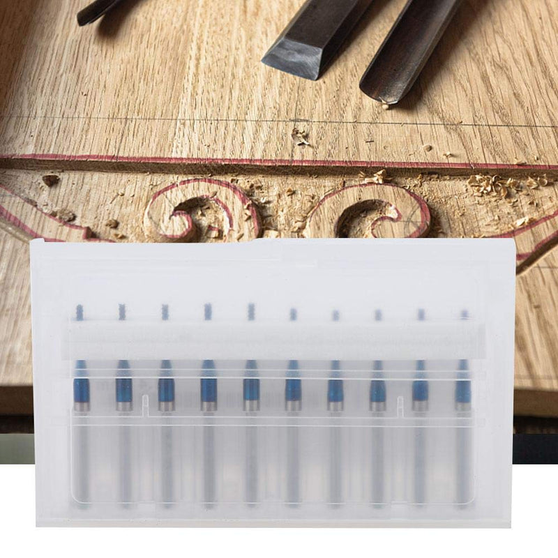 10-Piece End Mill Set Carbide Cutter Blue Corn Cutter CNC PCB Engraving Milling Tool (1.4 mm)