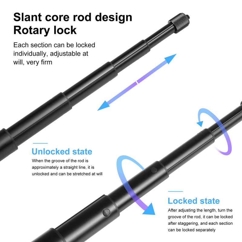 Motorcycle Bicycle Selfie Stick, Third Person Perspective Selfie Stick Pole, Camera Holder Mount Telescopic Rod for Insta360 X3 X2 X ONE RS R