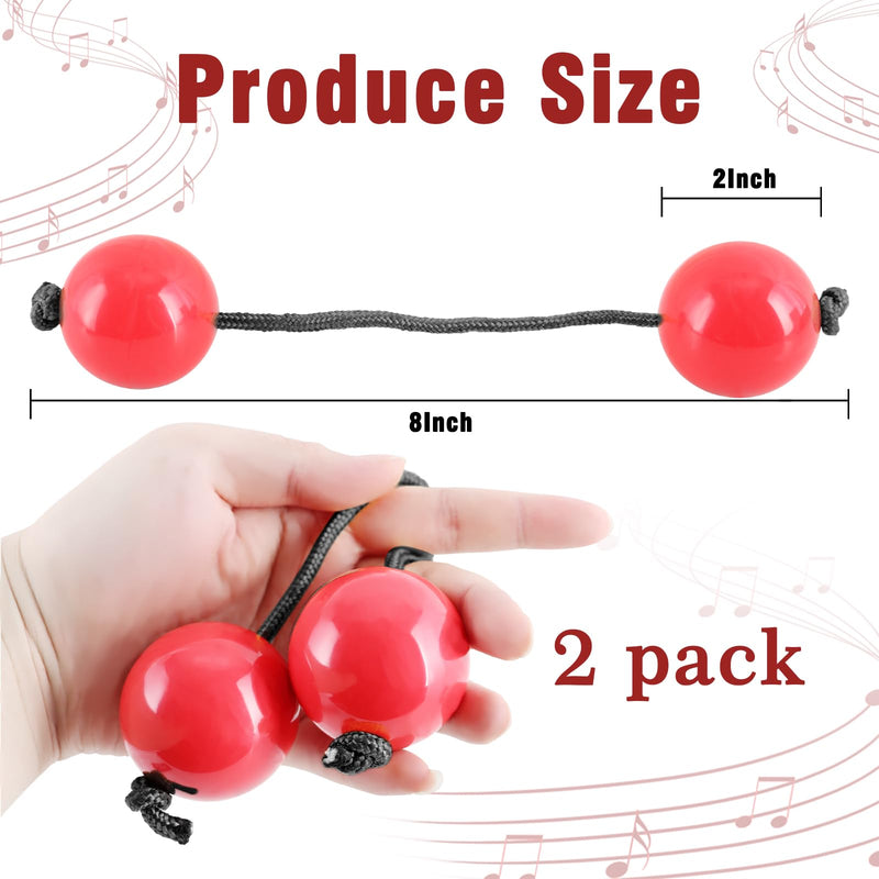 EASTROCK African Rhythms Aslatua Shakers Kashaka Musical Percussion Instruments Kashaka Instrument for Adults Beginners （Red） Red