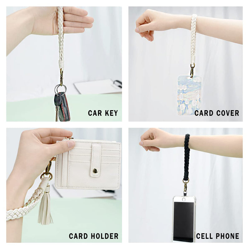 Boho Macrame Phone Wrist Strap, Cell Phone Lanyard with Tether Tab, Keychain Wristlet Charm, Anti-Loss Phone Chain Simple