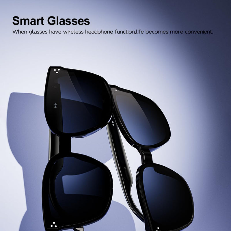 Bluetooth smart sunglasses, audio glasses, nylon lenses, built-in microphone and speaker, UV protection, voice assistant for women Bluetooth glasses