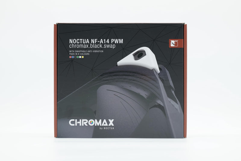 Noctua NF-A14 PWM chromax.Black.swap, Premium Quiet Fan, 4-Pin (140mm, Black) pack of 1