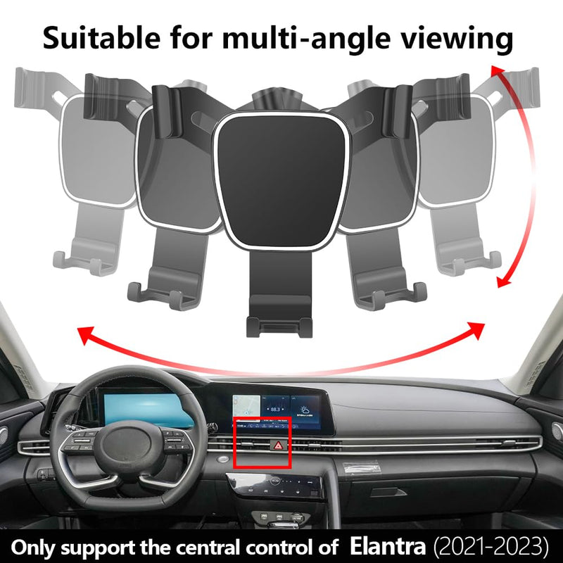Car Phone Holder for Hyundai Elantra 2021 2022 2023 2024 2025 2026 SE SEL N Line Limited Elantra Hybrid Auto Accessories Navigation Bracket Interior Decoration Mobile Cell Phone Mount case
