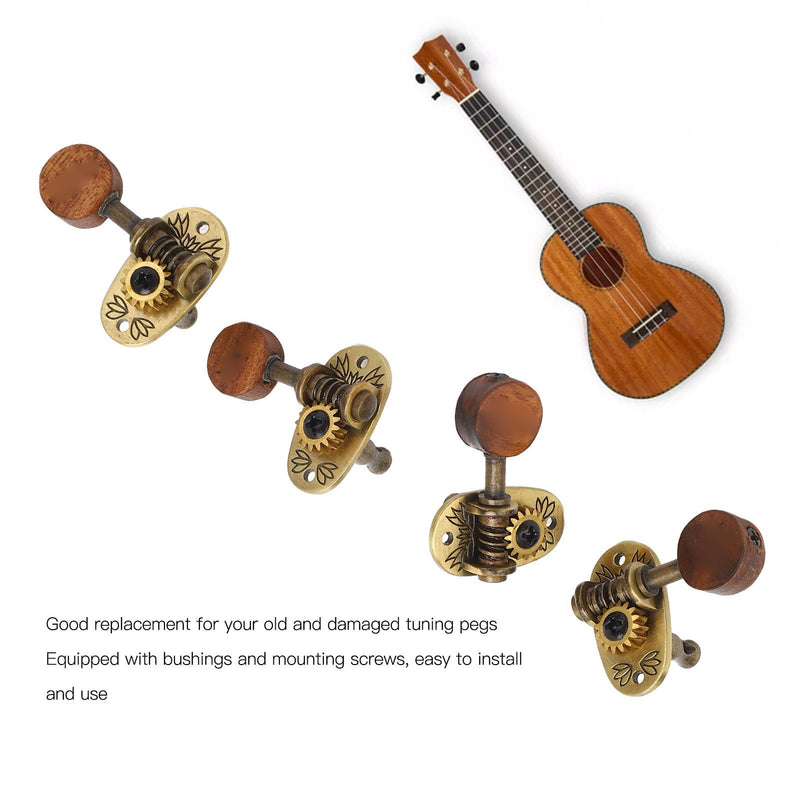 4 Pcs Guitar Tuner Pegs 2L2R Ukulele Tuning Pegs Classical Machine Heads Tuners for 4 String Ukulele Accessories