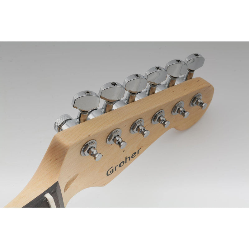 [AUSTRALIA] - Musiclily Pro 6 inline Locking String Tuning Pegs Machines Heads Set for Fender Stratocaster Telecaster Electric Guitar, Chrome 