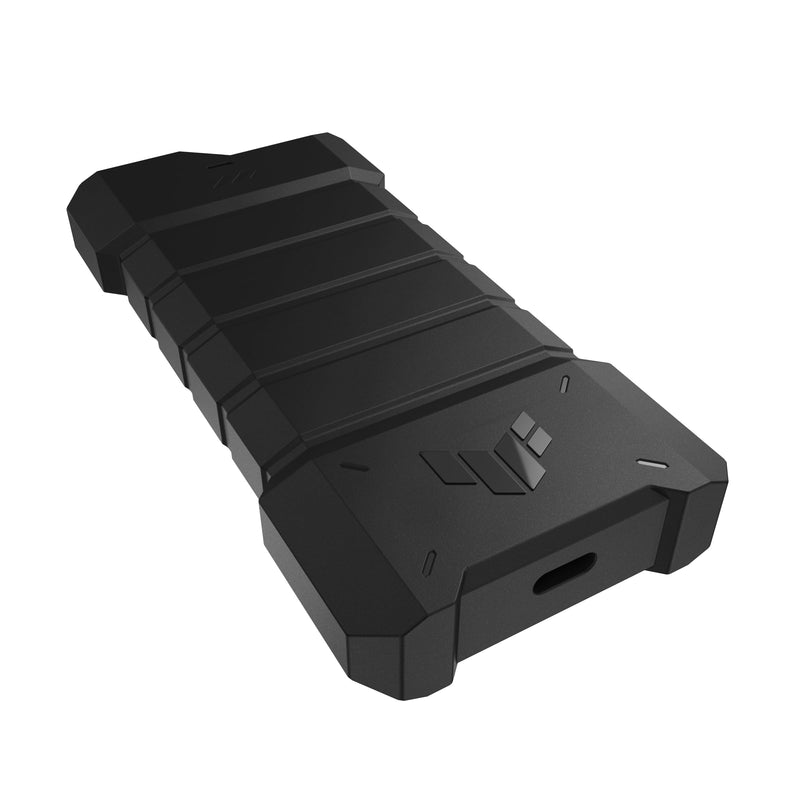 ASUS TUF Gaming A2, USB-C 3.2 Gen 2x2 SSD Enclosure, Dual M.2 NVMe PCIe and SATA, MIL-STD-810H Drop Resistance, IP68 Water and dust Resistance, Aluminum Alloy Chassis, 1 Year Warranty Enclosure only TUF A2|up to 20Gbps