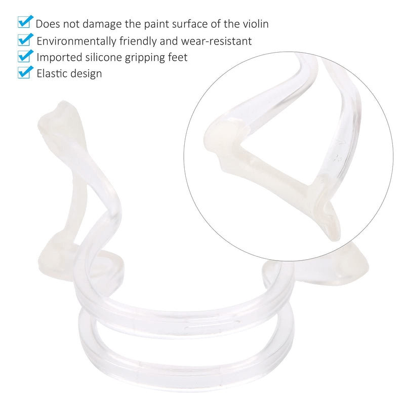 Violin Bow Collimator, 1/4 1/8 1/10 Straightness Corrector Teaching Tool Violin Training Accessory with Imported Silicone Gripping Feet(white) white
