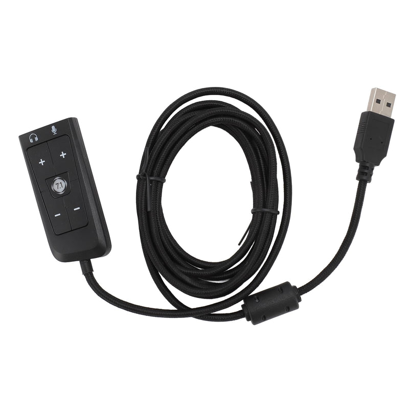 USB to 3.5mm Jack Audio Sound Card Adapter with Headphone and Microphone Jack for Cloud II PC,Laptop,Linux,Desktops, and More Device