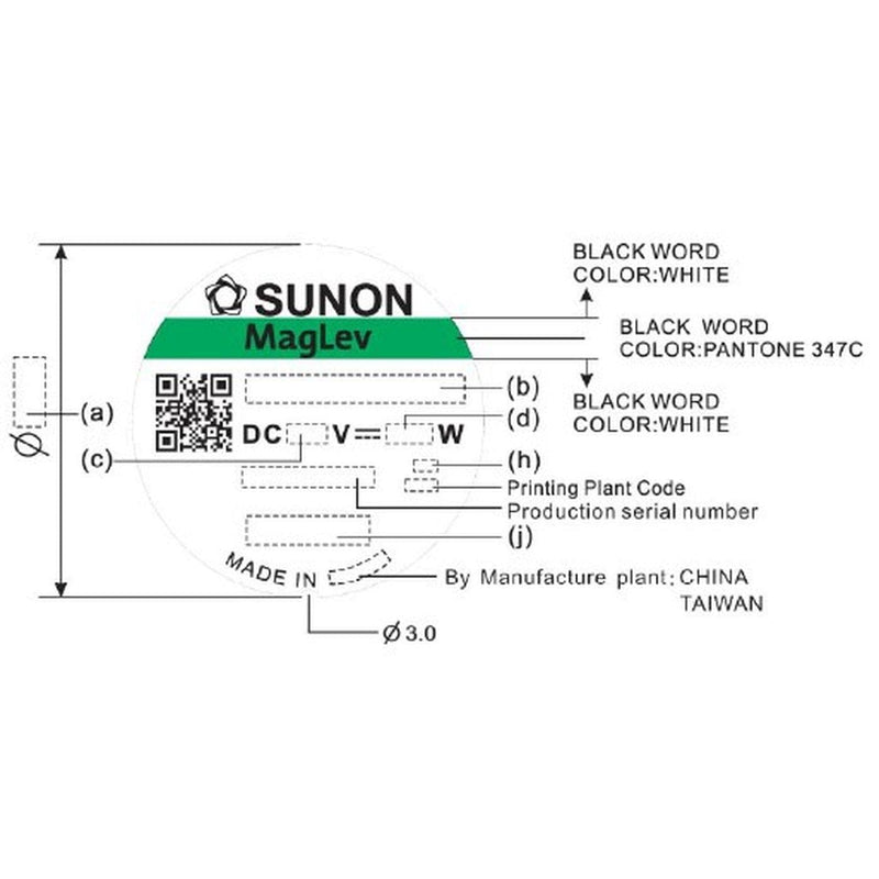 Sunon MF80252V11000UA99 Fan 24 V DC 1.56 W 80 x 80 x 25 mm 69.6 m³/h 69.6 m³/h 69.6 m³/h