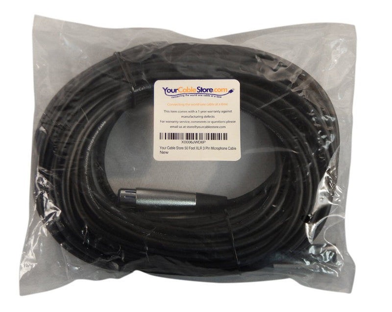 Your Cable Store 50 Foot XLR 3 Pin Microphone Cable 050 Ft