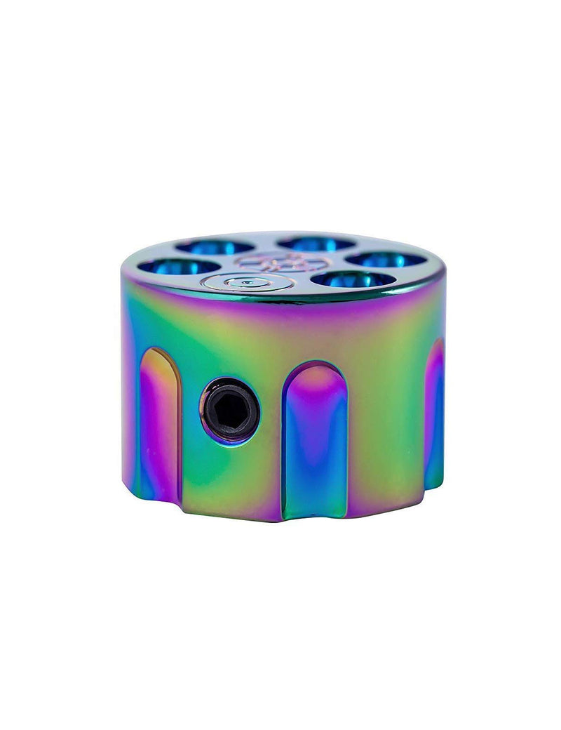 Guyker 3Pcs Guitar Potentiometer Control Knobs for 6mm(0.24”) Dia. Shaft Pots - Knurled Volume and Audio Switch Knob Replacement for Electric Guitar or Precision Bass - Zinc alloy, Rainbow Zinc, Rainbow