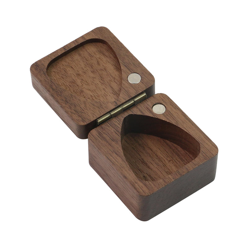 1 PCS Guitar Pick Box,Wooden Guitar Pick Holder Guitar Picks Case Storage Organizer,Gift for Guitar Player