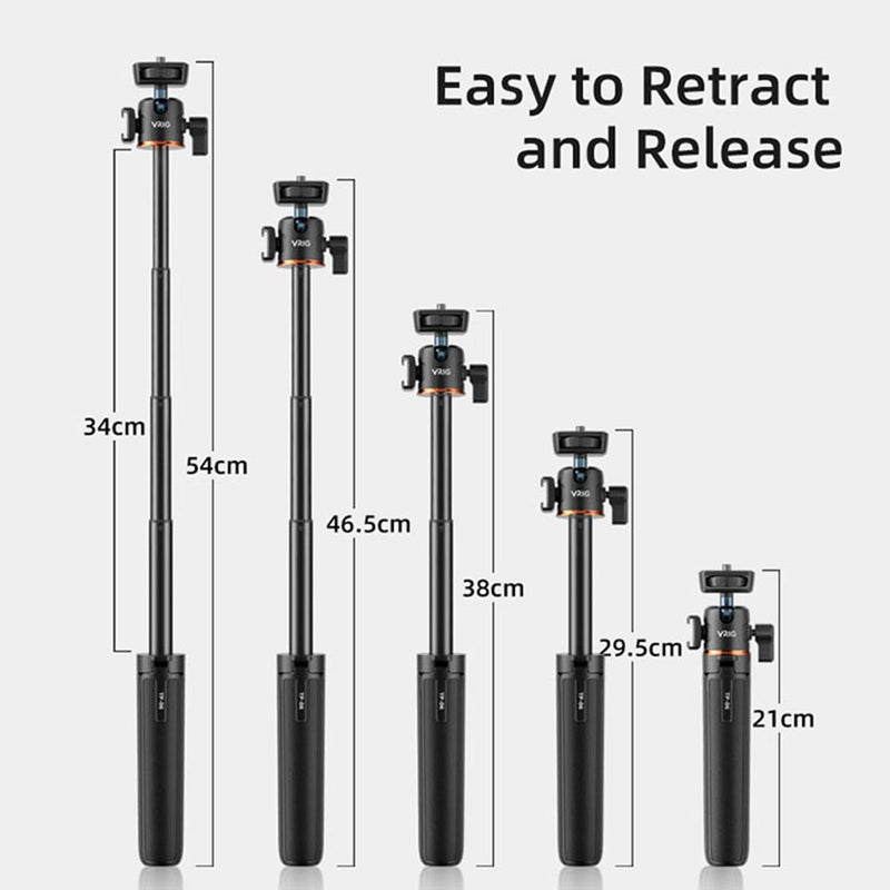 LICHIFIT Extendable Tripod Selfie Stick for DJI Osmo Pocket 3 Pocket Camera Length Adjustable Extension Rod with Rotatable Gimbal for Insta360 ONE X3 /X2 Action Camera Bracket Mount Holder