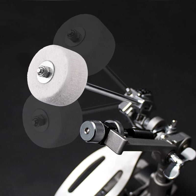 [AUSTRALIA] - Facmogu 2PCS Classic Felt Beater, White Felt Bass Drum Beater for Performance Convenient Drummer Replacement, Large Felt Beater for Drum Percussion Instrument Accessories Upgrade 1PCS 