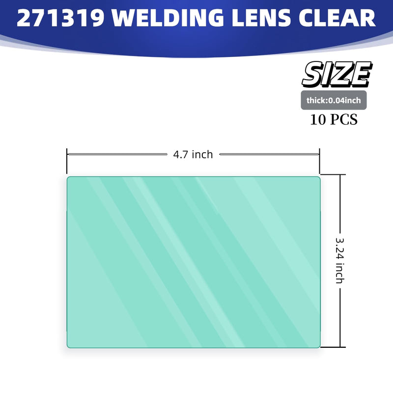 10pcs 271319 Helmet Clear Inside Cover Lens Compatible Digital Infinity Series Welding Helmet
