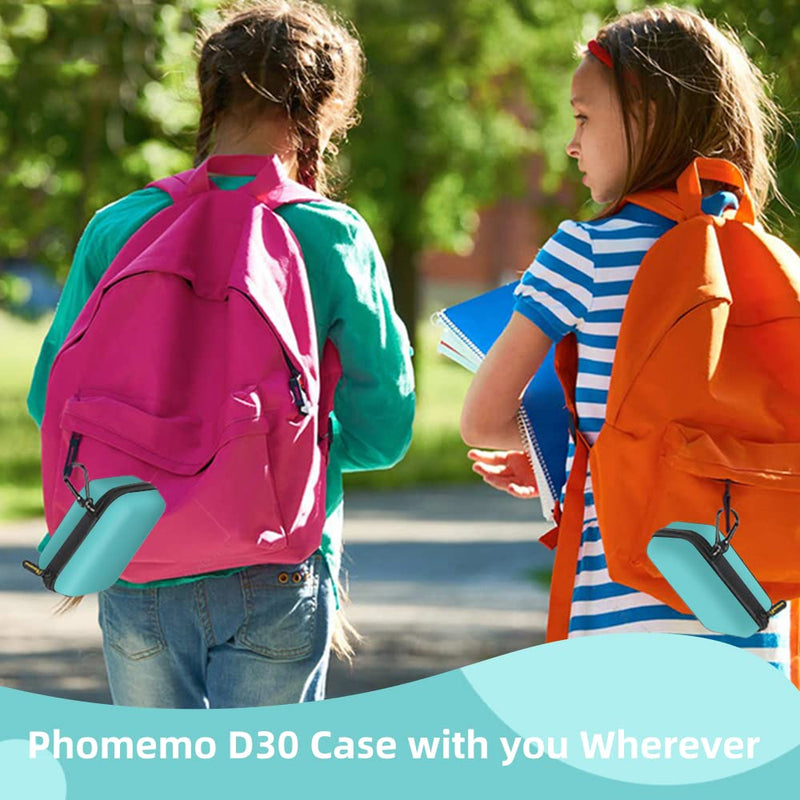 [AUSTRALIA] - Phomemo D30 D35 Label Maker Case, Waterproof Storage Bag Compatible with NELKO P21/NIIMBOT D11/JADENS D110/SUPVAN E10 Label Printer, Fits for Mini Bluetooth Labels Sticker Machine, Box only Green 