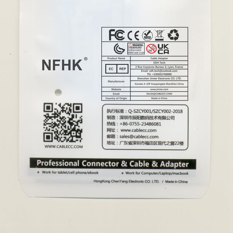 NFHK Down Angled 90 Degree OcuLink PCIe 4.0 PCI-Express SFF-8611 4i to SFF-8611 Data Active Cable for eGPU SSD 80cm