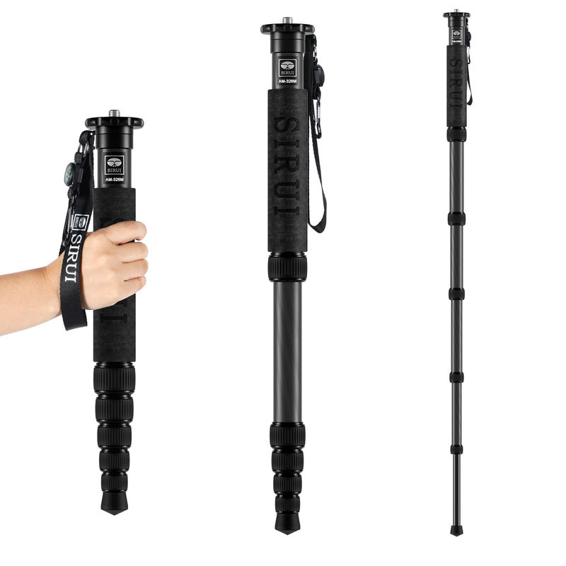 SIRUI Camera Monopod AM-326M 6 Section Carbon Fiber Portable Compact Lightweight Travel Monopod