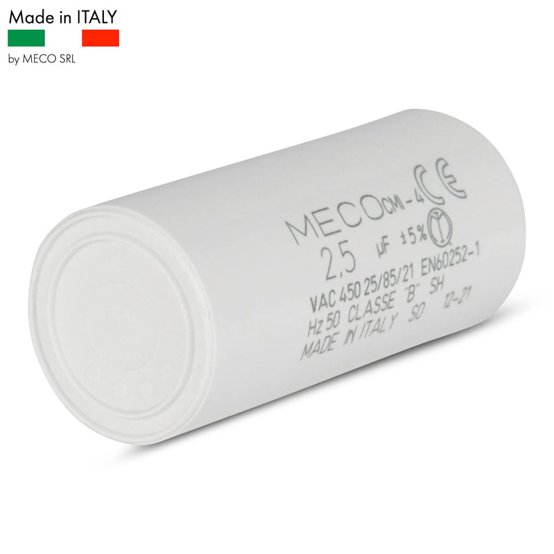Capacitor 2.5 µF Especially for Somfy Roller Shutters Motor 6 Nm with Small Connection 2.8 mm 1