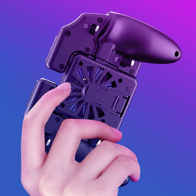 PUBG Mobile Controller Joystick Turnover Button Gamepad for PUBG iOS Android Six Finger Operating Gamepad With Cooling Fan