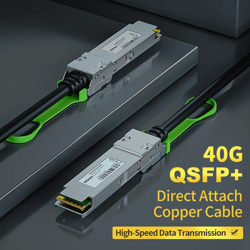 ipolex 40G QSFP+ DAC Twinax Cable, 40GBASE-CR4 Passive Direct Attach Copper Cable, 3m(10ft), for Cisco QSFP-H40G-CU3M, Meraki MA-CBL-40G-3M, Intel XLDACBL3,Compatible with Cisco C9500-32QC and More 40G QSFP+