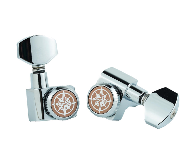 [AUSTRALIA] - Guyker 6 In-line Guitar Locking Tuners – 1:18 Locking Tuning Key Pegs Tuners – Chrome 