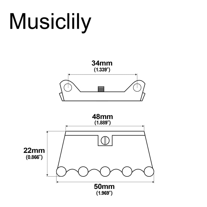 Musiclily Ultra Heavy Duty Full Brass Electric Guitar Tremolo Claw for Strat/Floyd Rose Tremolo Bridge System, Original Color