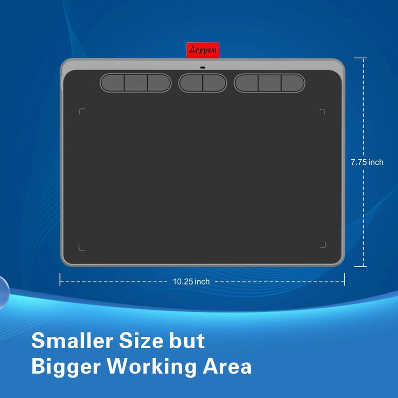 9x6 inch Graphics Drawing Tablet, Acepen Drawing Tablet with Battery-Free Stylus, 8192 Pen Pressure, 8 Hot Keys, Digital Art Tablet for Drawing, Design, Teaching, Work with Mac, Computer, PC & Mobile 9 inch
