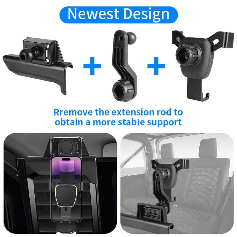 Car Phone Holder for GMC Sierra 1500 Elevation/SLE/SLT 2022 2023 2024 2025 2026，Sierra 2500 3500 SLE/SLT 2024-2026【Only 13.4" Screen】 Auto Accessories Interior Mobile Cell Phone Mount case