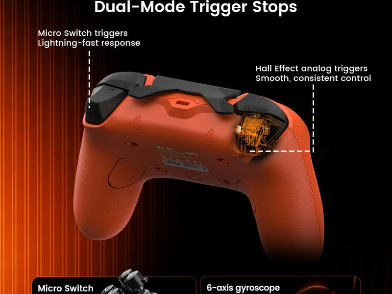 GameSir Tarantula 8K PC Wired Esports Controller for Windows | 8000hz Polling Rate, Gen-2 TMR Sticks, Hall Effect Triggers, 9 Remappable Macro Buttons, Six-Axis Gyroscope, RGB Lighting