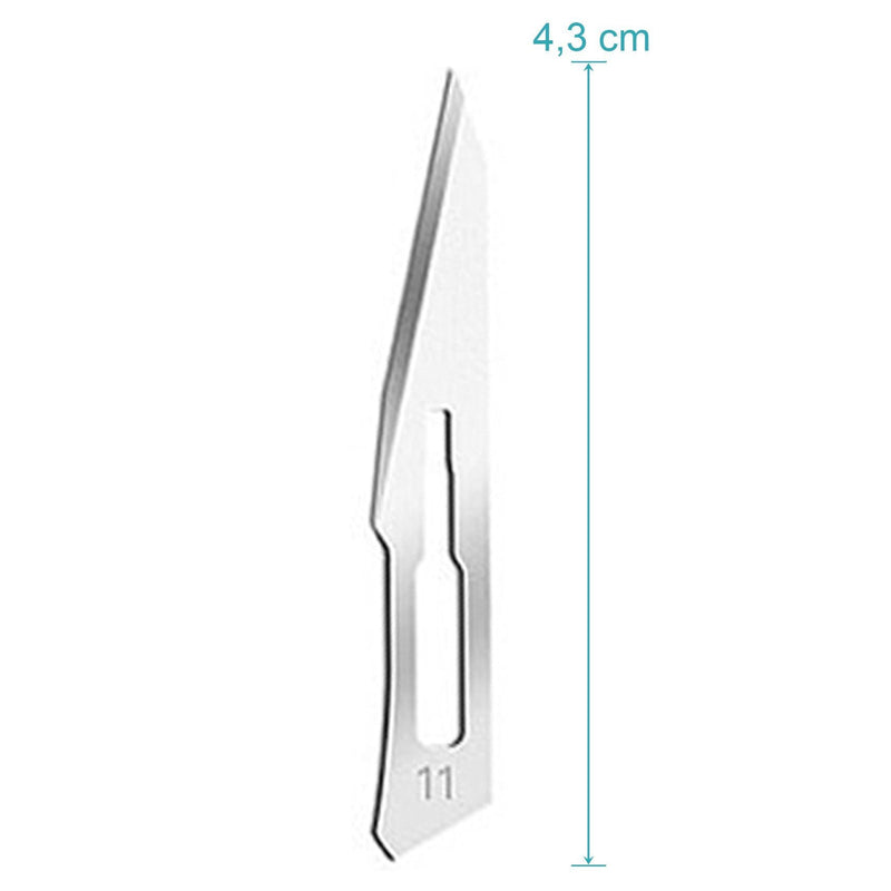May Set of 60 Sterile Disposable Scalpel Blades - Sample Set Fig. 10-15 Carbon Steel - Precision Blades for Crafts, Model Making, Foot Care, Dermaplaning - Fits Handle No.3