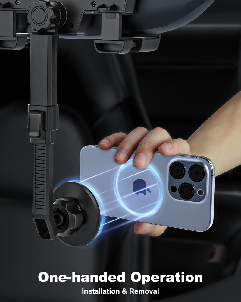 for MagSafe Car Mount Rearview Mirror [24 Strong Magnet] Magnetic Phone Holder for Car Rear View Mirror [4 Clip Stable] Phone Holders for Your Car for iPhone Air 17 Pro Max 16 15 14 13, All Smartphone