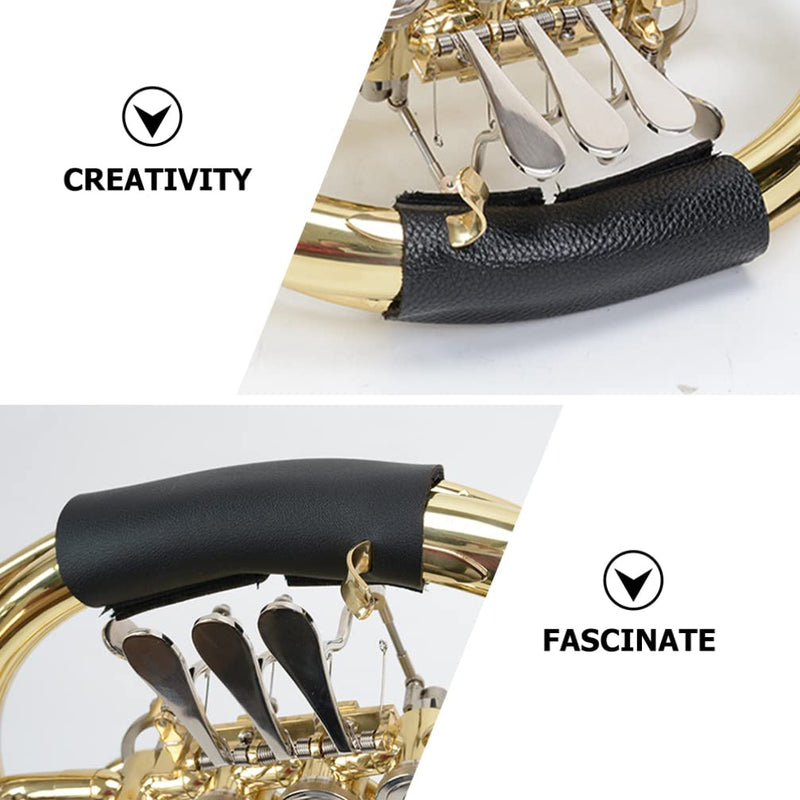 SUPVOX French Horn Hand Guard Cowhide French Horn Hand Pad Wrap Handle Cover Protector for Musical Instruments Horn Accessory