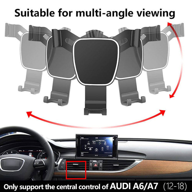 Audi 2012-2018 A6 A7 S6 S7 RS6 RS7 Allroad Car Phone Holder Auto Accessories Navigation Bracket Interior Decoration Mobile Cell Phone Mount for 2012-2018 Audi A6 S6 A7 S7 RS6 RS7