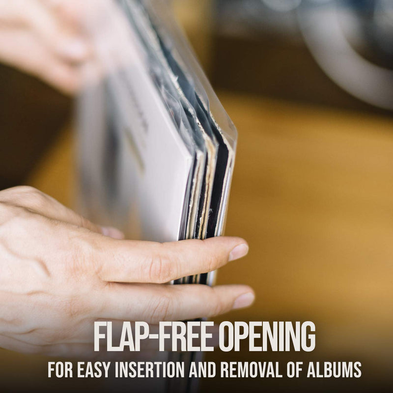 Vinyl Fever Record Sleeves [25 Pack] - Outer Album Covers With Premium Clarity - Durable 3 Mil Thick Polypropylene Sleeves for 12 Inch LPs and Archival Album Storage 25 Pack