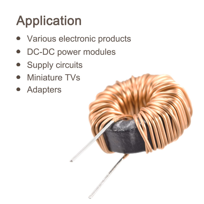 sourcing map 5x Toroidal Core Inductor Copper Coil Magnetic Inductance 330uH 3A for DIY Board