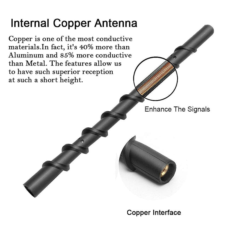 [AUSTRALIA] - VOFONO Short Antenna for GMC Sierra & Chevy Silverado 1500 2500 3500 (2009-2026) | 8.5 inch Spiral Direct Truck Replacement Antenna (M7 Thread) 8.5 inch Silverado&Sierra 