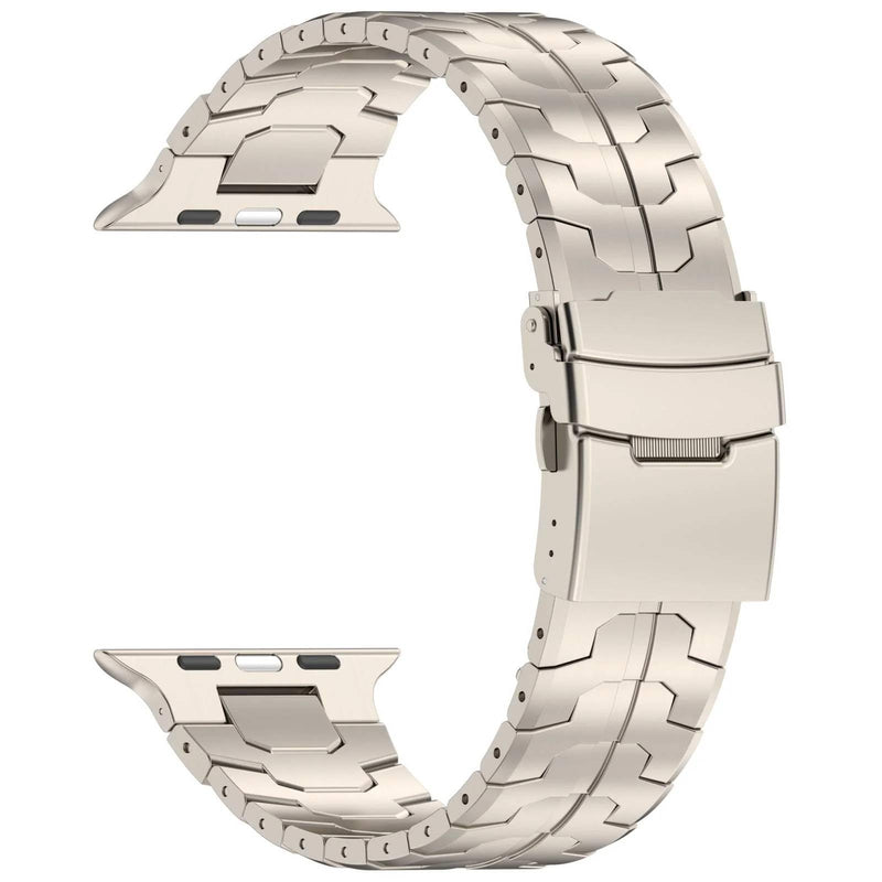 Premium Stainless Steel Apple Watch Band with Quick-Release Links 42mm, 44mm, 45mm, 46mm, 49mm (Silver)