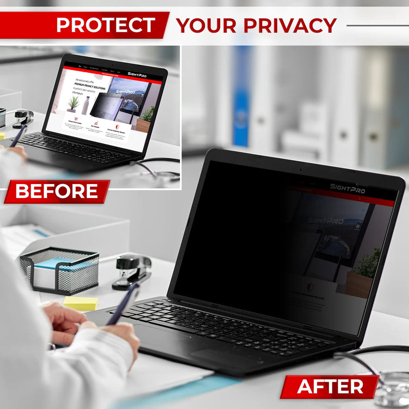 14 Inch 16:9 Laptop Privacy Screen Filter - Computer Monitor Privacy Shield and Anti-Glare Protector 14 Inch (Diagonal) - 16:9 Aspect Ratio