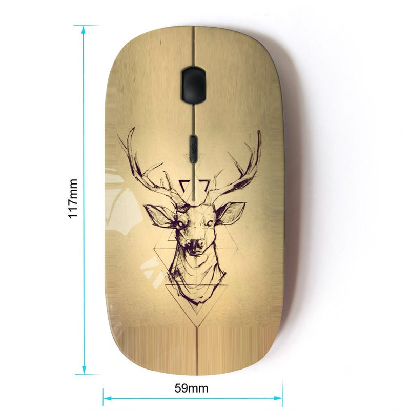 KOOLmouse [ Optical 2.4G Wireless Mouse ] [ Deer Parchment Wood Deer Antlers ]