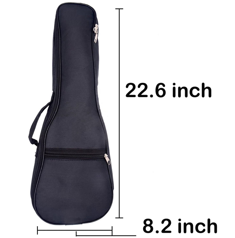 Soprano Ukulele Case Black Ukulele Padding Bag for 21 Inch Ukulele Soprano