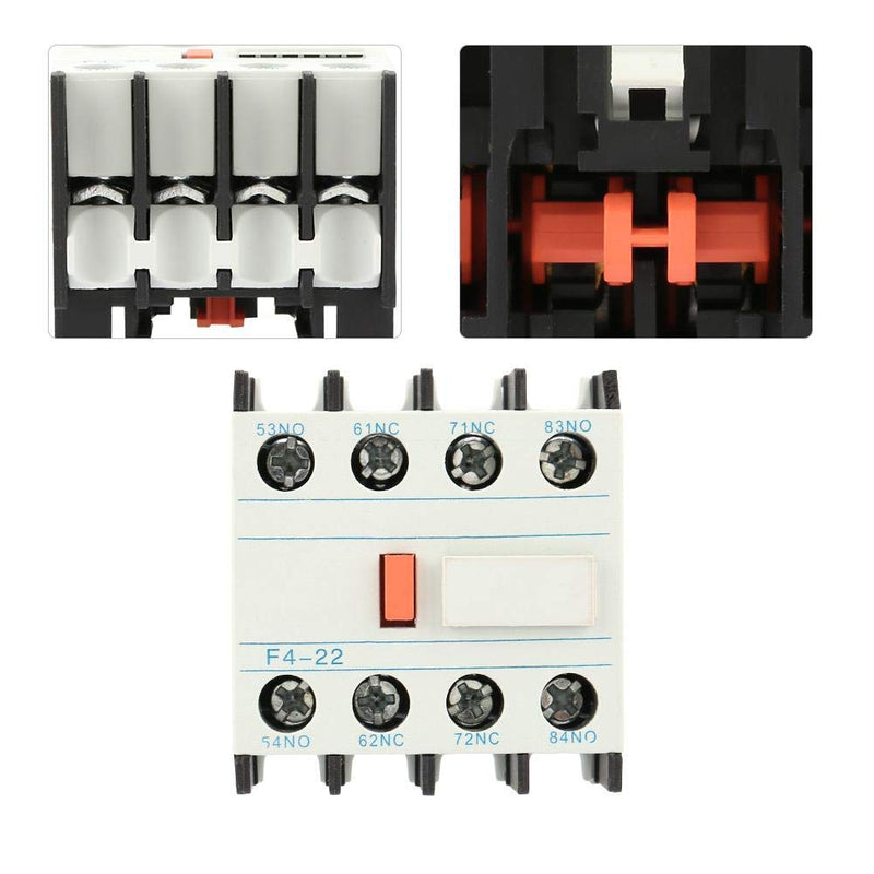 Auxiliary Contacts Block Fit CJX2 AC Contactor, 2 N/O Contactors LADN22 AC Contactor Schakelaar F4-22 Model