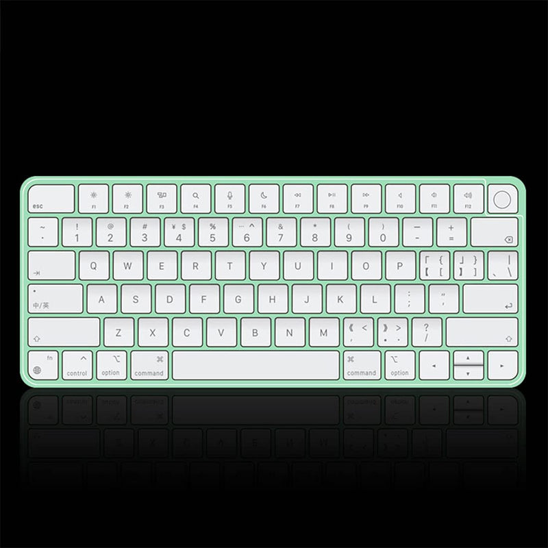 Keyboard Cover Skin for 2021 Apple iMac 24 inch Magic Keyboard with Touch ID, iMac 24 inch 2021 Accessories, Ultra Thin TPU Apple iMac 24 inch A2449 Waterproof Keyboard Protector-Clear/Transparent