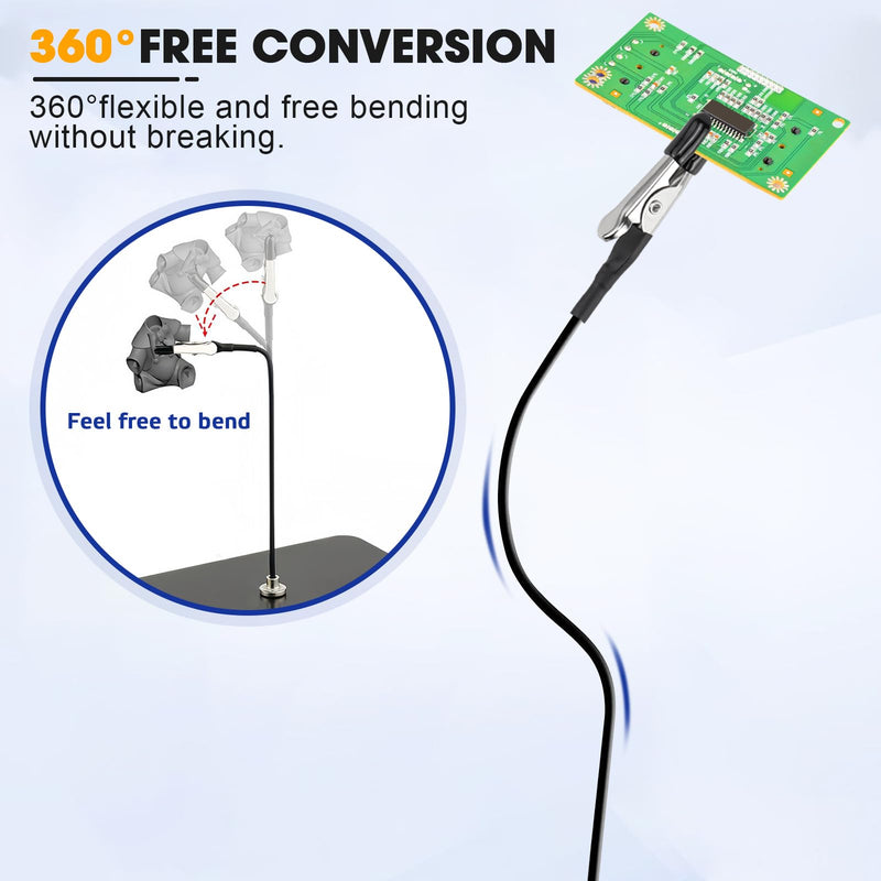 [AUSTRALIA] - Third Hand Soldering with Magnetic Base, 8 Pieces Helping Hand with Flexible Gooseneck, Soldering Aid Third Hand, Board Holder, Helping Hand 