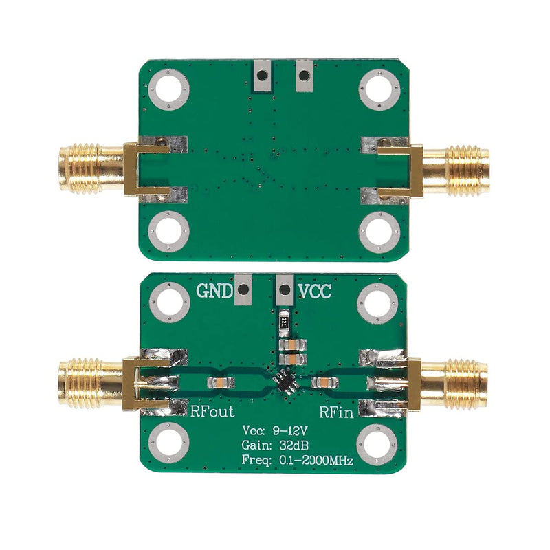 Hailege 0.1-2000MHz RF Broadband Amplifier 30dB Low Noise LNA Amplifier High Gain AMP Module DC 6-12V