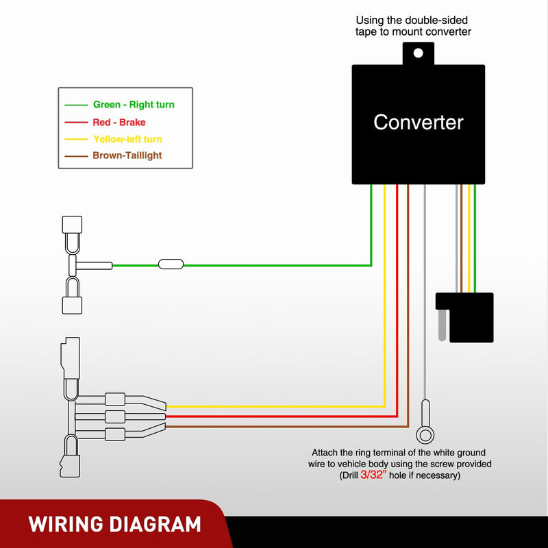 Nilight 4 Pin Trailer Wiring Harness Kit 55379 | Compatible with 1989 1990 1991 1992 1993 1994 1995 Pickup 2000 2001 2002-2004 Tacoma Vehicle Standard 4 Way Hitch Harness Toyota Tacoma 1995-2004/Toyota Pickup 1989-1995