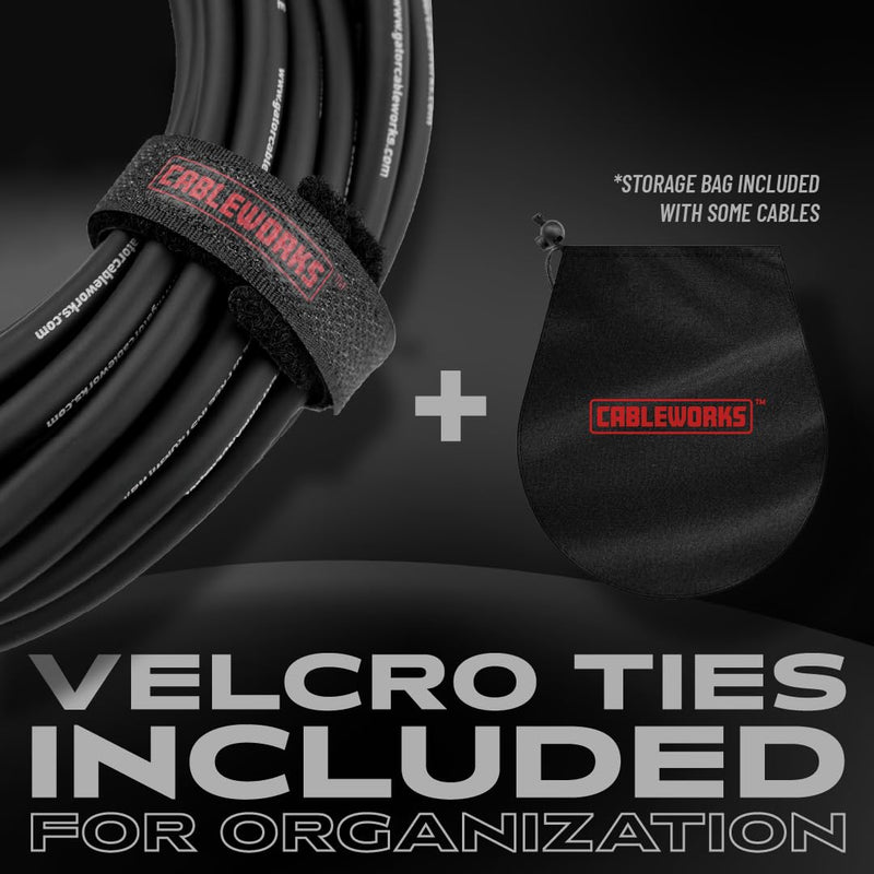 By Gator Cases Headliner Series Premium 15 Foot TS Speaker Cable, (GCWH-SPK-15) 15 Feet 1/4" TS